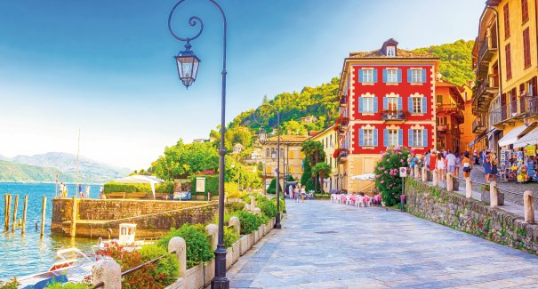 Promenade von Cannobio am Lago Maggiore